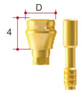 Формирователь десны сканируемый AO, D= 5.0 mm H=4,0 mm AOISH4005T