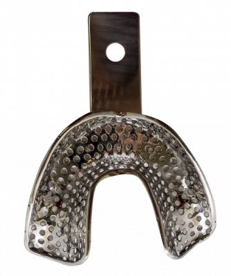 Слепочная ложка для нижней челюсти перфорированная